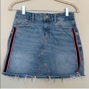 Zara denim mini skirt